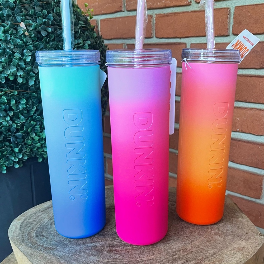 New DUNKIN FROSTED WATERCOLOR SIPPER • 27 oz • You Pick your Color